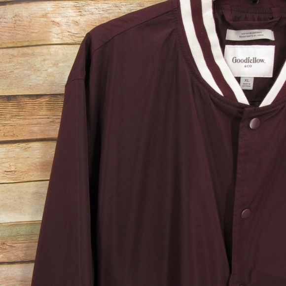 Goodfellow Maroon/White Varsity Jacket XL - Picture 5 of 13